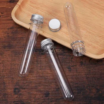 

40Ml Plastic Test Tube With Screw Cap Bottle Aluminum Cap Packing Tube 25Pcs