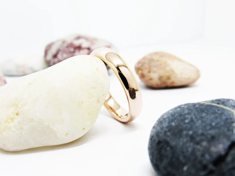 Розовое золото покрытие, вольфрам-Карбидное кольцо модное Ювелирное кольцо для Для женщин 4 мм