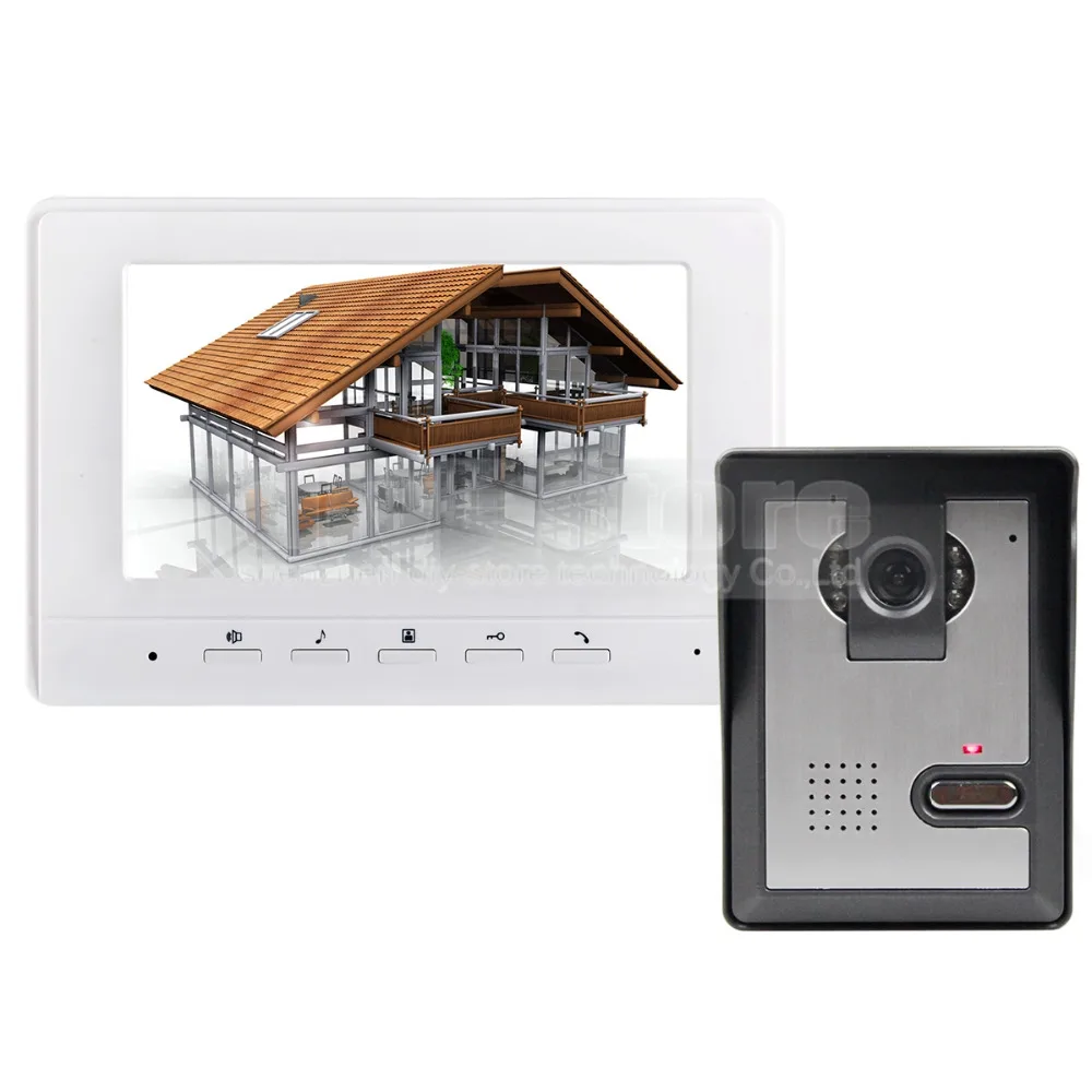 

DIYSECUR 7inch Video Intercom Video Door Phone 1 Camera 1 Monitor for Home / Office Security System