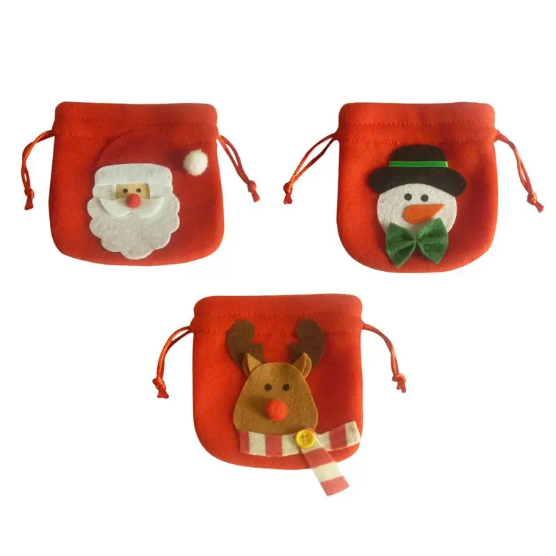 nuevo!!! Bolsas De Regalo De Navidad conjunto de tres pequeñas!!!