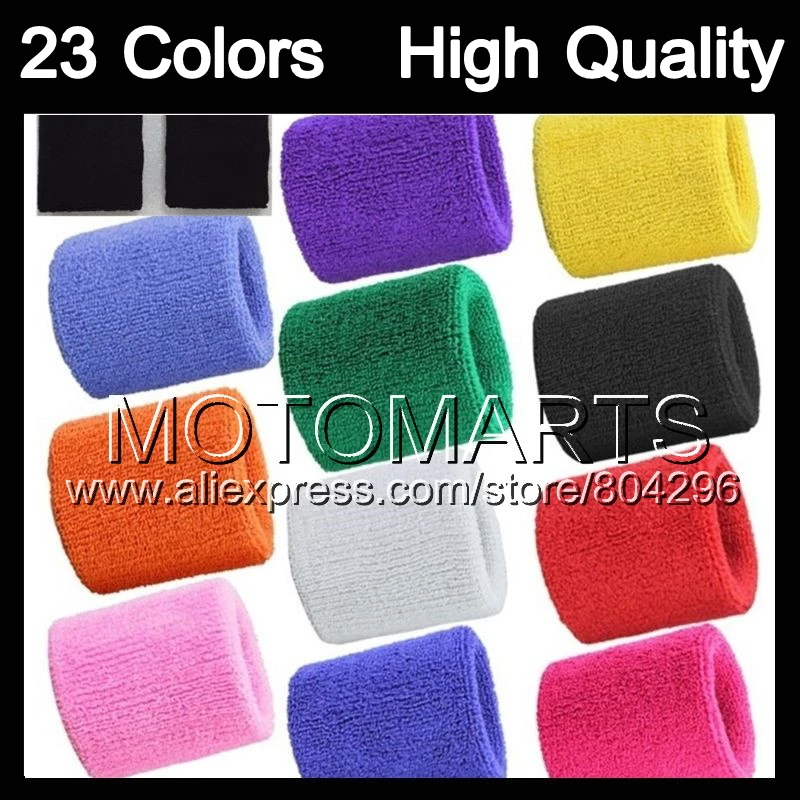 4 Sets/Lot 12 Colors 100 Cotton Wristbands Sweatbands Women Men