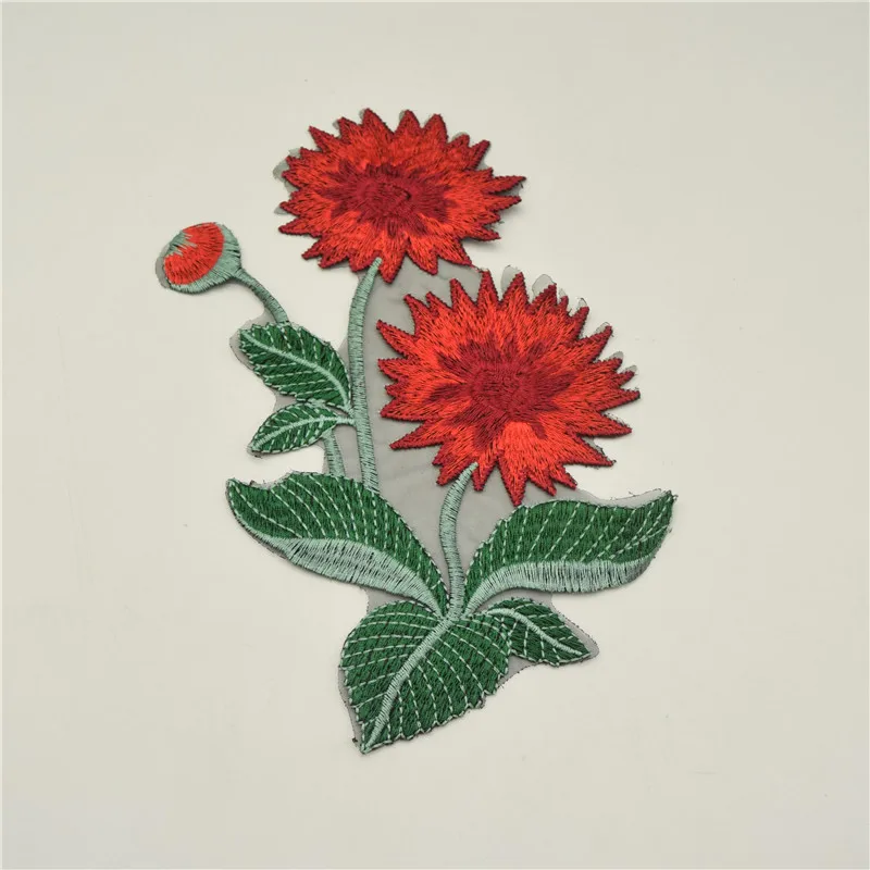 10 шт. красный кружева вышитые венеция африка нигерия цветок патчи для diy одежда