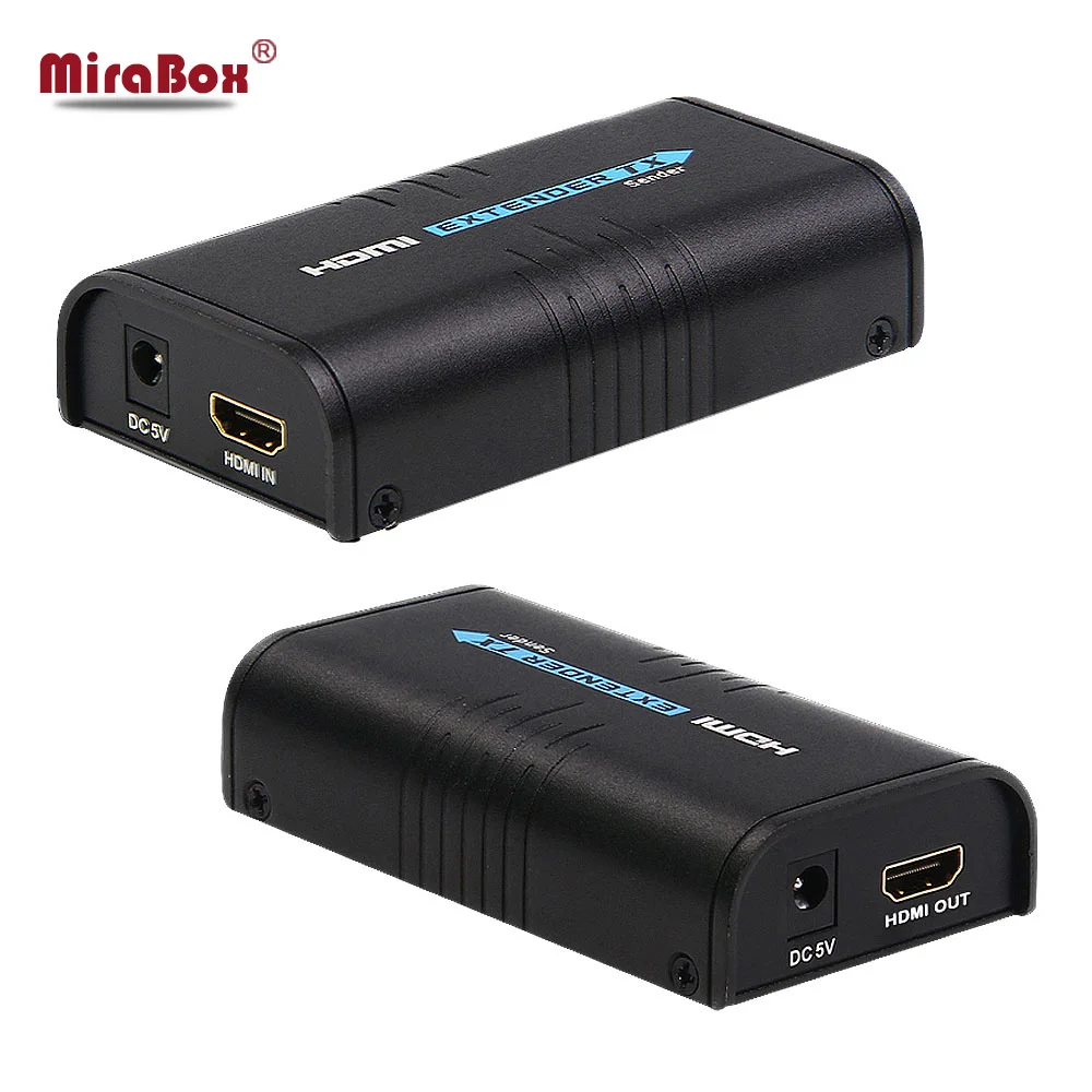 MiraBox HDMI удлинитель передатчик и приемник по IP TCP UTP как HDMI сплиттер без задержки без потерь 1080P HDMI cat5 удлинитель