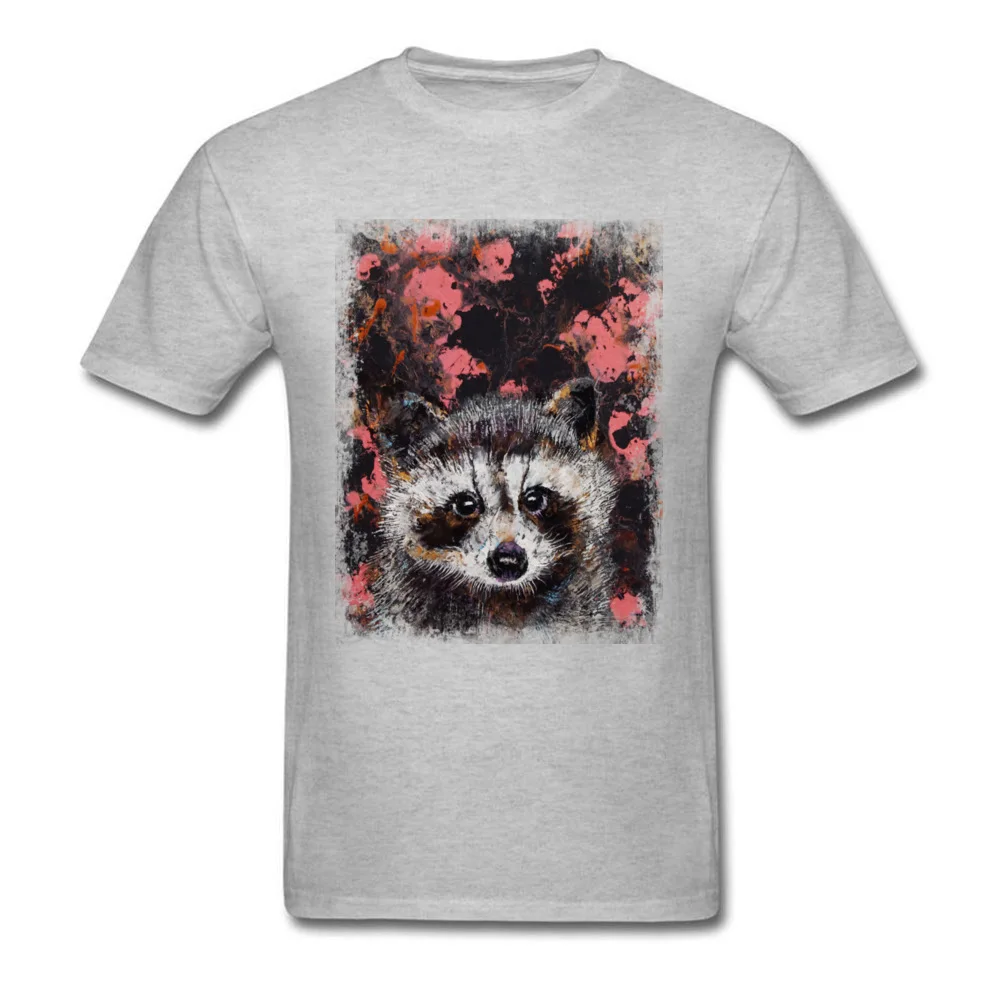 BABY RACCOON T Shirt Short Sleeve Printing Family Man Summer Autumn Tops Tees Printing Tops T Shirt Crewneck Pure Cotton BABY RACCOON grey