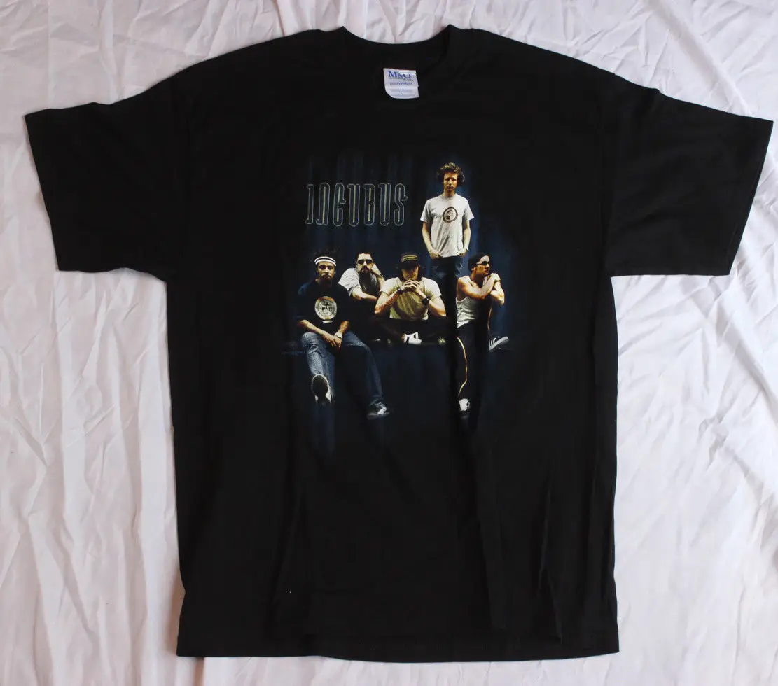 Incubus-Band Photo-Large Black T-shirtTops Round Neck Tees Cotton Men T ShirtsClassical Top Tee Basic Models tee shirt | Мужская одежда