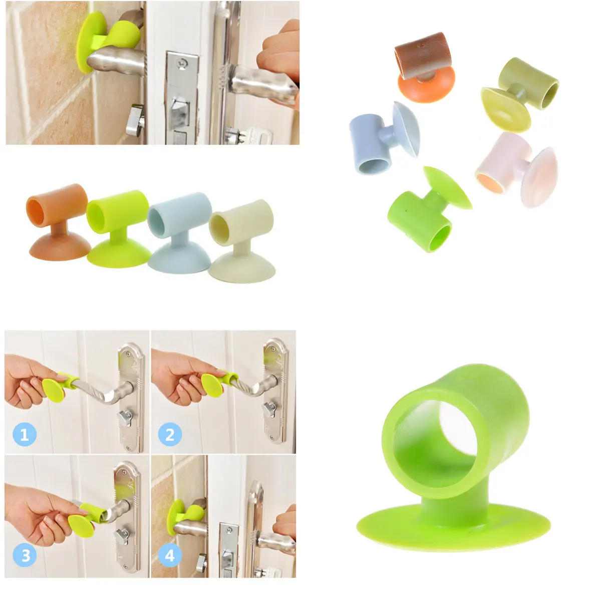 

new 1pcs Silicone Door Handle Knob Crash Pad Wall ProtectorSelf Adhesive Bumper Guard Door Stopper Anti Collision Stop Stick