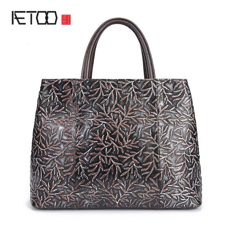 

EUMOAN brand New handmade leather wipe color female bag retro mail bag handbag first layer of leather leisure shoulder bag