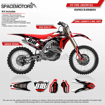 

MotoSpace Customized Team Graphics Backgrounds Decals 3M Custom Stickers For Honda CRF250R 2018 2019 CRF450R 2017 2018 2019 014
