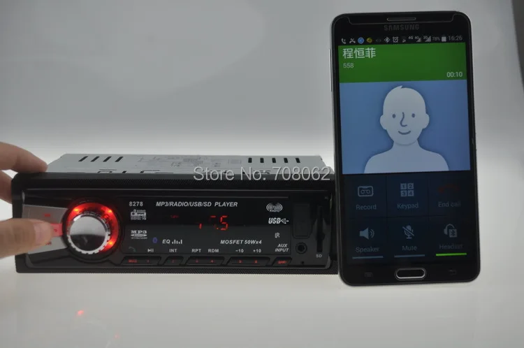 12V автомобиль радио bluetooth автомобиля Радио стерео проигрыватель Bluetooth телефона AUX-IN MP3 FM/USB/1 Din/Дистанционное Управление для iPhone/samsung