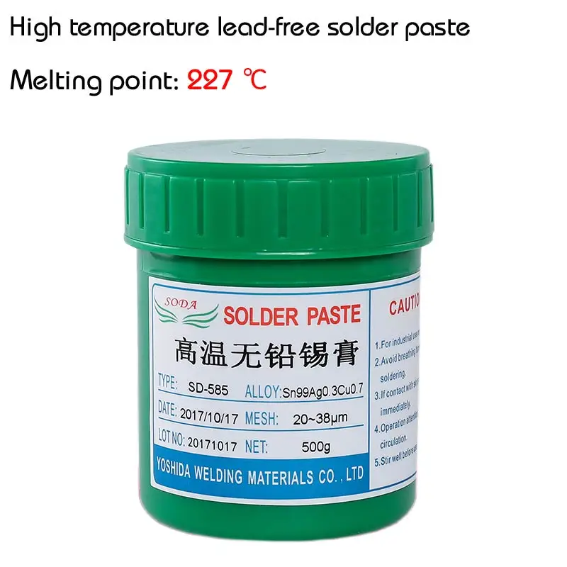 

New SD-585 Sn99Ag0.3Cu0.7high temperature solde paste Lead-free SMT Solder Paste 500g for BGA soldering