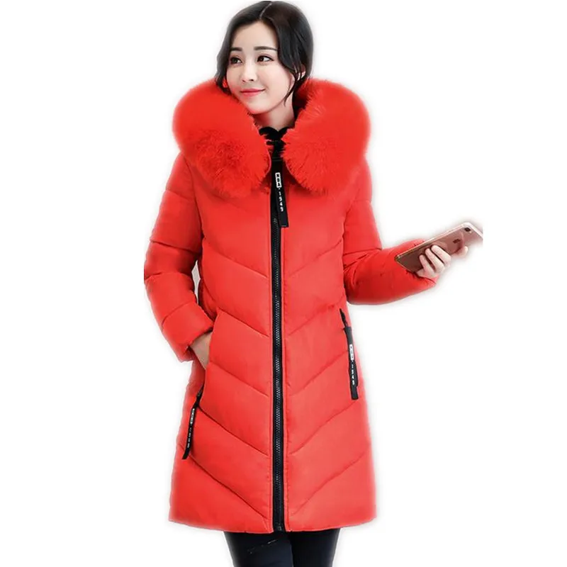 2018 Plus Size 6XL Winter Women Down Cotton Medium Long Jacket Parka ...