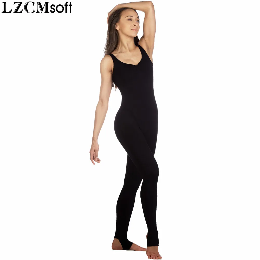 

LZCMsoft Women Stretchy Tank Unitards For Practice Adults Spandex Nylon Dance Unitards Fancy Gymnastics Costumes Training Girls