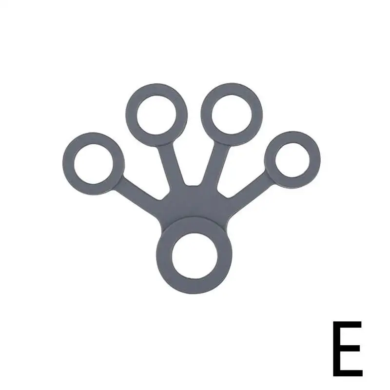 Силиконовые пальцы кистевой эспандер палец Strength сила сцепления тренажер рука Сопротивление полоса руки расширитель упражнения - Цвет: Темно-серый