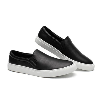

New 2018 Fashion Mens Shoes Outdoor Men loafers Walking Shoes Black Men Casual Shoes Men Leather Shoes corium For Men Flats