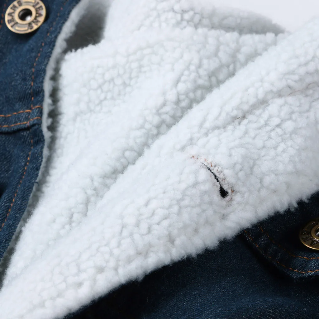 Мужская куртка и пальто трендовая Теплая Флисовая джинсовая куртка зимняя модная мужская джинсовая куртка верхняя одежда мужская Ковбойская плюс размер S-4XL# G30