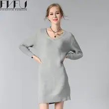 Fashion 2017 Sweater Dress Women Autumn Winter Elegant Knitted Sweater Dress Women High Quality Casual Sweaters