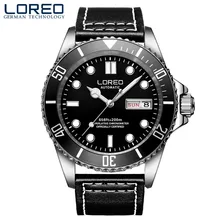 

LOREO Automatic Watch Minimalist Watch Men Wrist Watch 2019 Sapphire Crystal Diver Mechanical Watches relogio masculino Gift