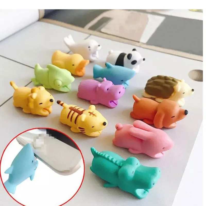 Cable Protector Dog Cat Animal For Iphone Shark Bite Mobile Phone