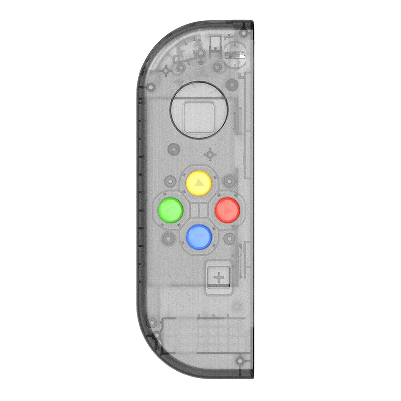 Фиолетовый, зеленый, красный корпус, сменная Крышка для kingd Switch Joy-Con Shell для NS Joy Cons, пластиковый чехол, аксессуары - Цвет: Black left joy con