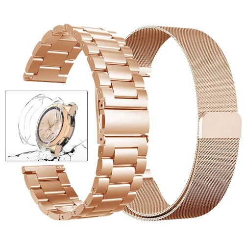 Чехол active 2+ ремешок для samsung galaxy watch 46 мм S3 Frontier huawei gt watch band 20 мм/22 мм металлический браслет+ Защитная крышка - Цвет ремешка: 3