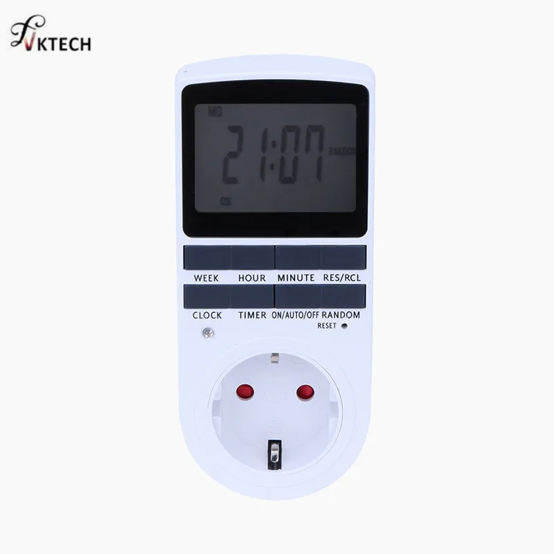 Plug in Digital Timer 24h 7day Week Timer LCD Display Timing for Indoor Lights/TV/PC/Fans/Kitchen US/EU Plug Timer Wihte Plug in Digital Timer 24h 7day Week Timer LCD Display Timing for Indoor Lights/TV/PC/Fans/Kitchen US/EU Plug Timer Wihte