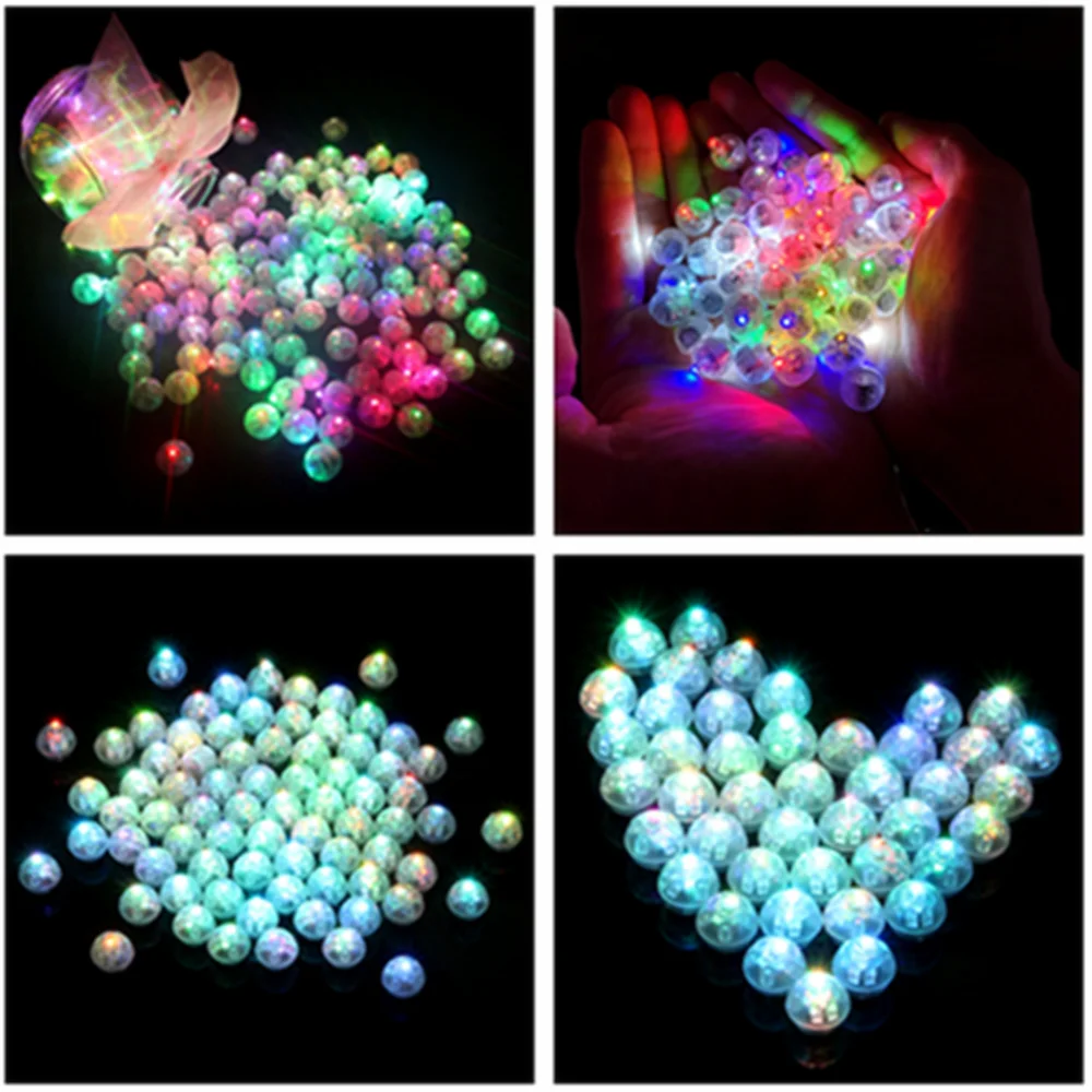 

20/50/100 PCS Round Mini LED Lamps Flash Balloon Light with Battery Luminous Lantern for Latex Balloons Paper Party Decoration