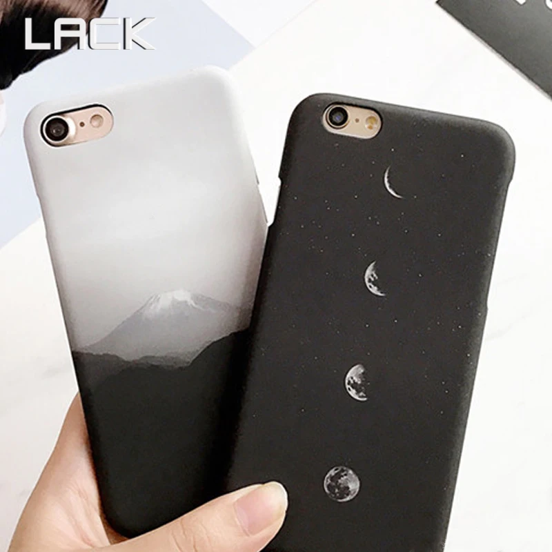 

LACK Funny Cartoon Mount Fuji Case For iphone7 Case For iphone 7 7Plus Fashion Eclipse of the Moon Hard PC Phone Cases Funda Hot