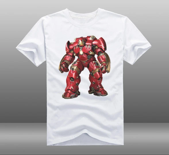 2015 Movie Avengers 2 Age of Ultron T font b shirts b font Hulkbuster MARK43 Printed