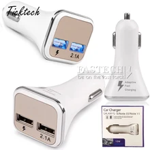 200 шт. автомобильное зарядное устройство с двумя usb-портами адаптивный QC2.0 светодиодный быстрый заряд супер быстрое автомобильное зарядное устройство для samsung Galaxy Note 5 S6 S7 Edge