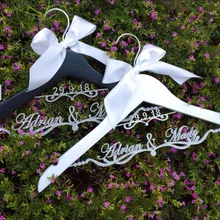 Индивидуальный блеск серебристого цвета к свадебному платью вешалки на заказ Дата невесты миссис имя подарок для невесты Вешалка подарки на вечеринку