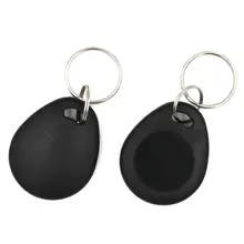 10 штук 13,56 MHz MF 1K брелки RFID брелок для ключей ABS ISO14443A контроль доступа ключ-карта жетон NFC тег цвет черный ключи для отеля