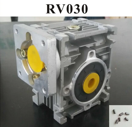 

5:1 Worm Reducer RV030 Worm Gearbox Speed Reducer With Shaft Sleeve Adaptor for 8mm Input Shaft of Nema 23 Motor