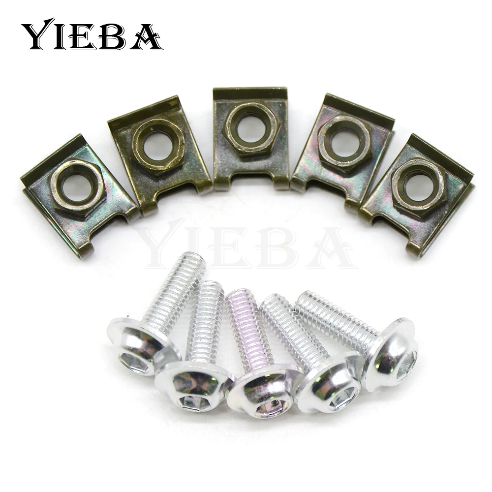 5 pieces 6mm motorcycle fairing body screws body screws for triumph tiger 800/xc bmw s1000r bmw k1200s f650 f800gs 16 15 14 13