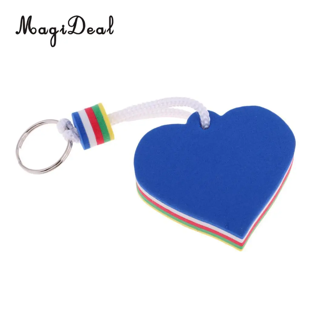 Ultralight EVA Foam Floating Keyring Water Buoyant Key Float for Boat Swim Fishing Beach Seaside Surfing Yachting - Heart Shape