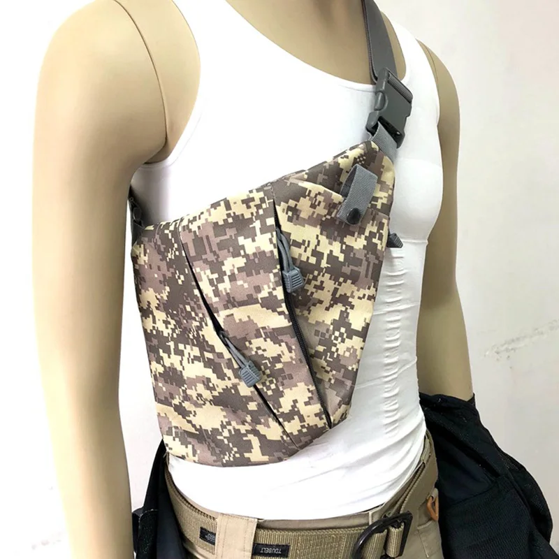 Tactical Men's Chest Bag Nylon Camouflage Sling Pack Male Travel Left /Right Shoulder Crossbody Messenger Bag Phone Key Pouch