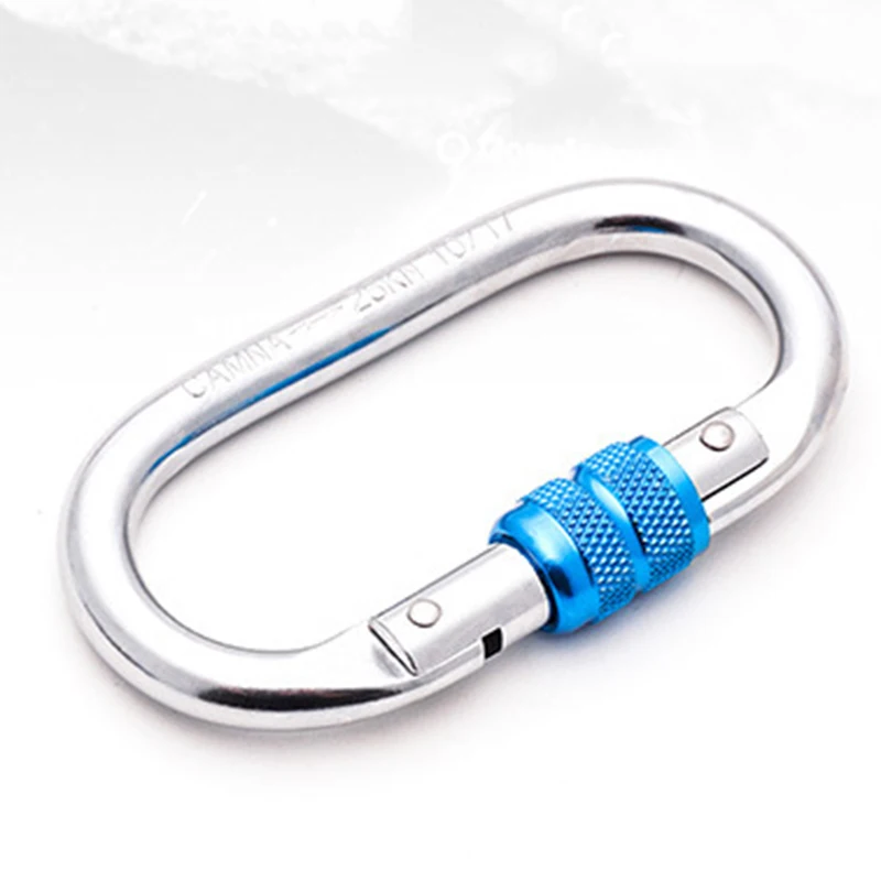 

25KN HEAVY DUTY SCREW LOCK CARABINER SNAP CLIP HOOK CARABINA ALLOY STEEL DURABLE