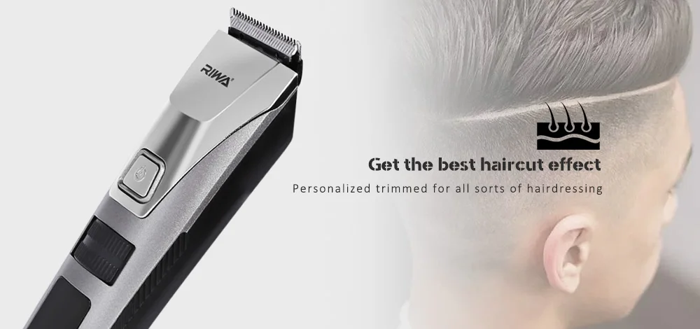 RIWA K3 водонепроницаемый триммер для волос с ЖК-дисплеем, Мужская машинка для стрижки волос, перезаряжаемая, одна штука, биульд-в, расческа, дизайн, машинка для стрижки волос