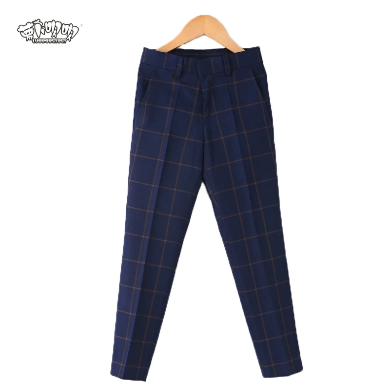 

School Boys Formal Performance Suit Pant Pantalon Garcon Brand Gentle Style Kids Gray Wedding Trousers Boys Pants N87