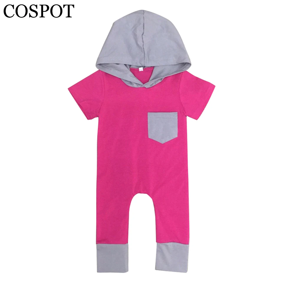 

Baby Girls Summer Romper Newborn Cotton Autumn Jumpsuit Girl Cute Fashion Striped Hooded Playsuit 0-4Yrs 2019 New 30