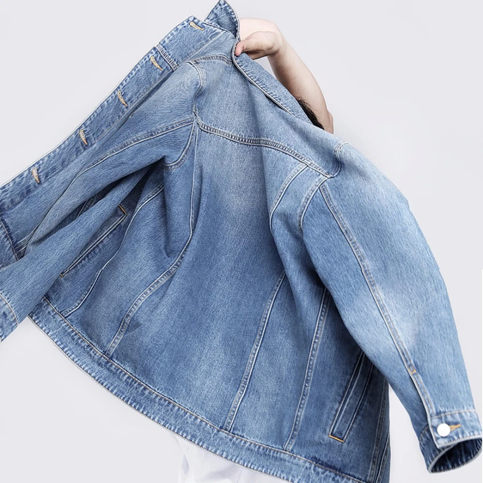  Xiaomi COTTONSMITH Men Cowboy Coat 100% Cotton Fashion Casual Jacket Autumn Men's Simple Denim Jack