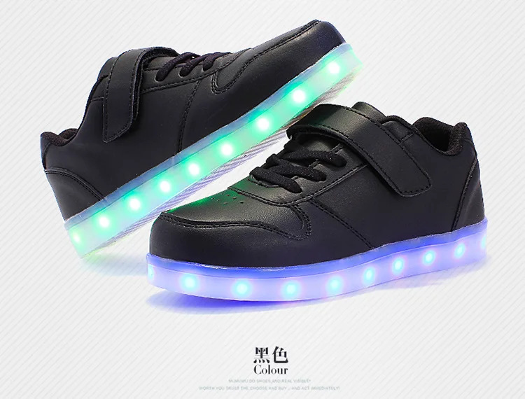 children's shoes for sale Size 25-37 Children Led Light Up Sneakers Luminous Sneakers for Boys Girls Hook Loop Glowing Shoes Kids Casual Shoes with Light extra wide fit children's shoes