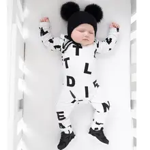 font b Baby b font Overall Letter Fashion Newborn Clothes Autumn Causal Toddler Romper Home