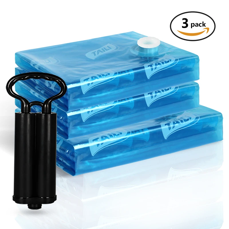 Hand Pump Vacuum Bag for Clothes Large Compressed Storage Bag Saving