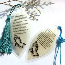 1 шт лист вены Закладка молитва христианская коллекция креативная кисточка Закладка школьные принадлежности канцелярские принадлежности подарок