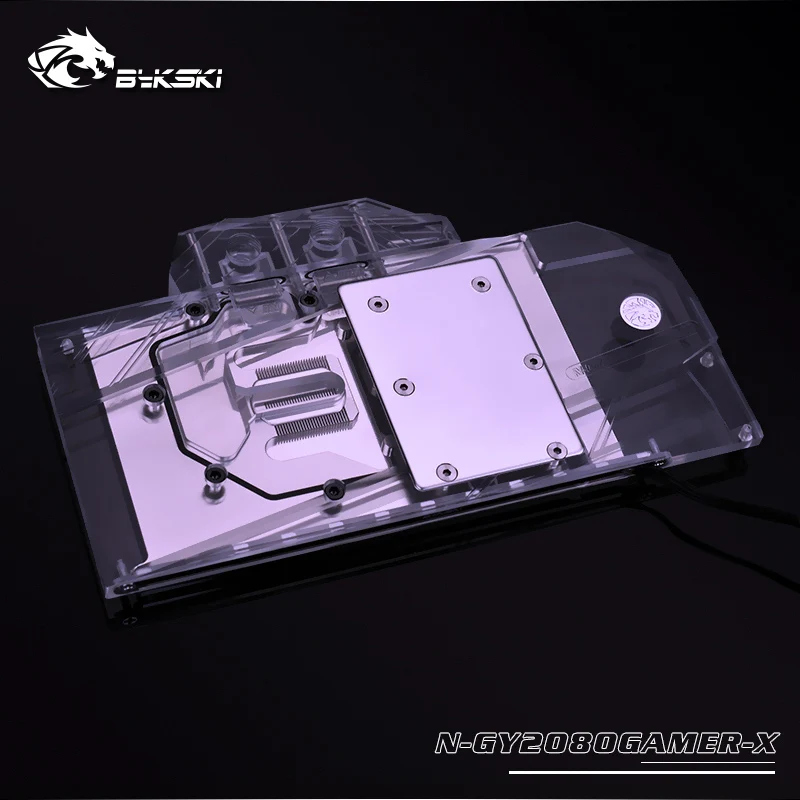 Bykski N GY2080GAMER X VGA полное покрытие блок водяного охлаждения светодиодный свет для