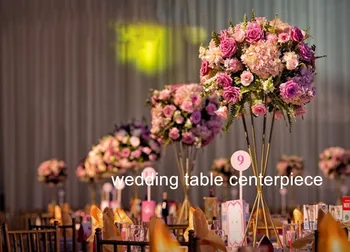 

Good quality gold tall wedding table centerpiece vase decoration silver flower pot