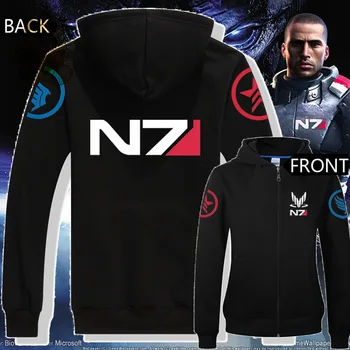 

MASS EFFECT Crew logos N7 zip-up hoodie game fans gift daily wear warm hoodies AUTUMN Summber ac488