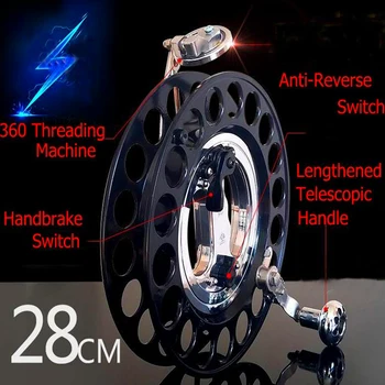 

free shipping high quality 28 cm kite wheel with disk brake beach kite flying outdoor play kite control bar 4 line sport kitetoy