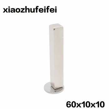 

1pcs 60mm x 10mm x 10mm Super Strong Neodymium Rare Earth Magnet 60*10*10 Nickel 60x10x10 Art Craft Connection