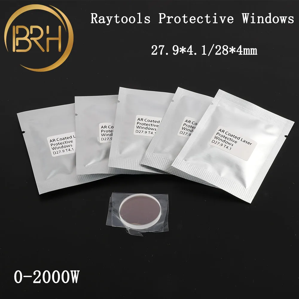 

BRH 20PCS/Lot Raytools Fiber Laser Protective Lens/Glass 28*4/27.9*4.1mm For 0-2000W Raytools Bodor Fiber Laser Cutting